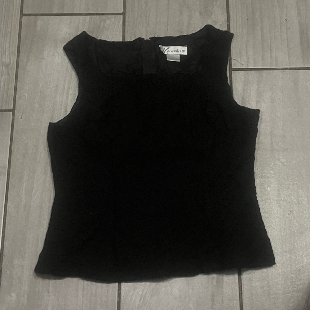 Dressbarn Elegant Black Sleeveless Top